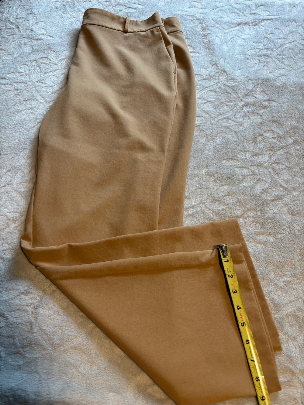 Ann Taylor Factory Tan Straight-Leg Trousers